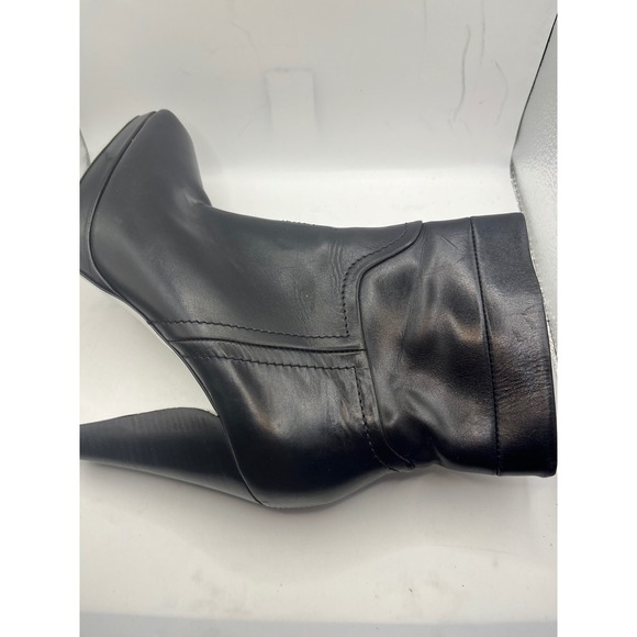 Donald Pliner Black Leather Platform Stiletto Ankle Boots Women's Size 7M - Picture 5 of 8